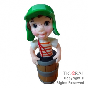 ADORNO CHAVO DEL 8 EN BARRIL PORCELANA FRIA x 1